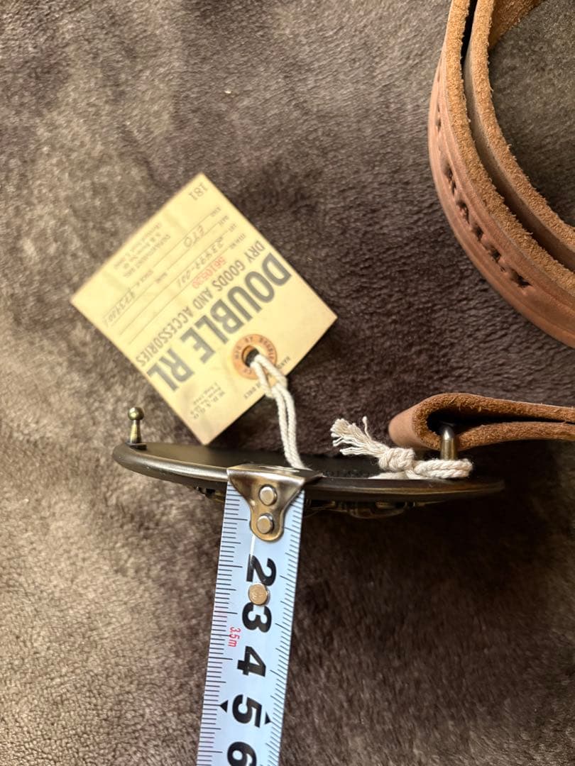 未使用☀️ DOUBLE RL エンブレム付きレザー編込み RR ラルフローレン