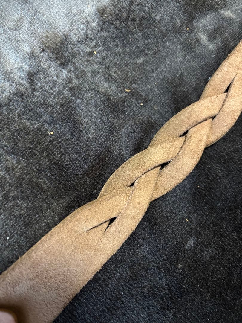 未使用☀️ DOUBLE RL エンブレム付きレザー編込み RR ラルフローレン