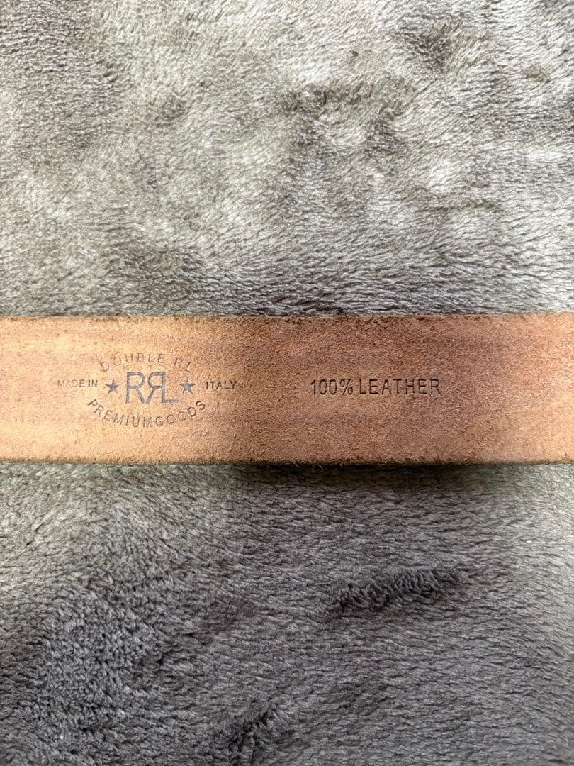 未使用☀️ DOUBLE RL エンブレム付きレザー編込み RR ラルフローレン