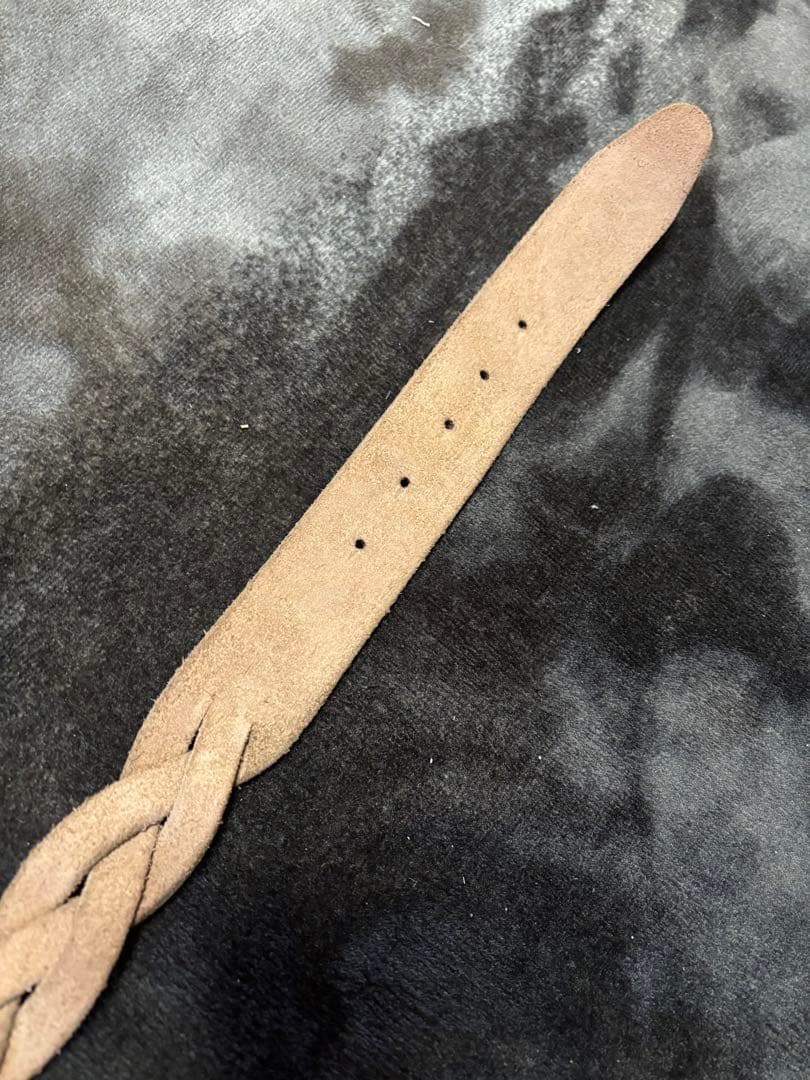 未使用☀️ DOUBLE RL エンブレム付きレザー編込み RR ラルフローレン