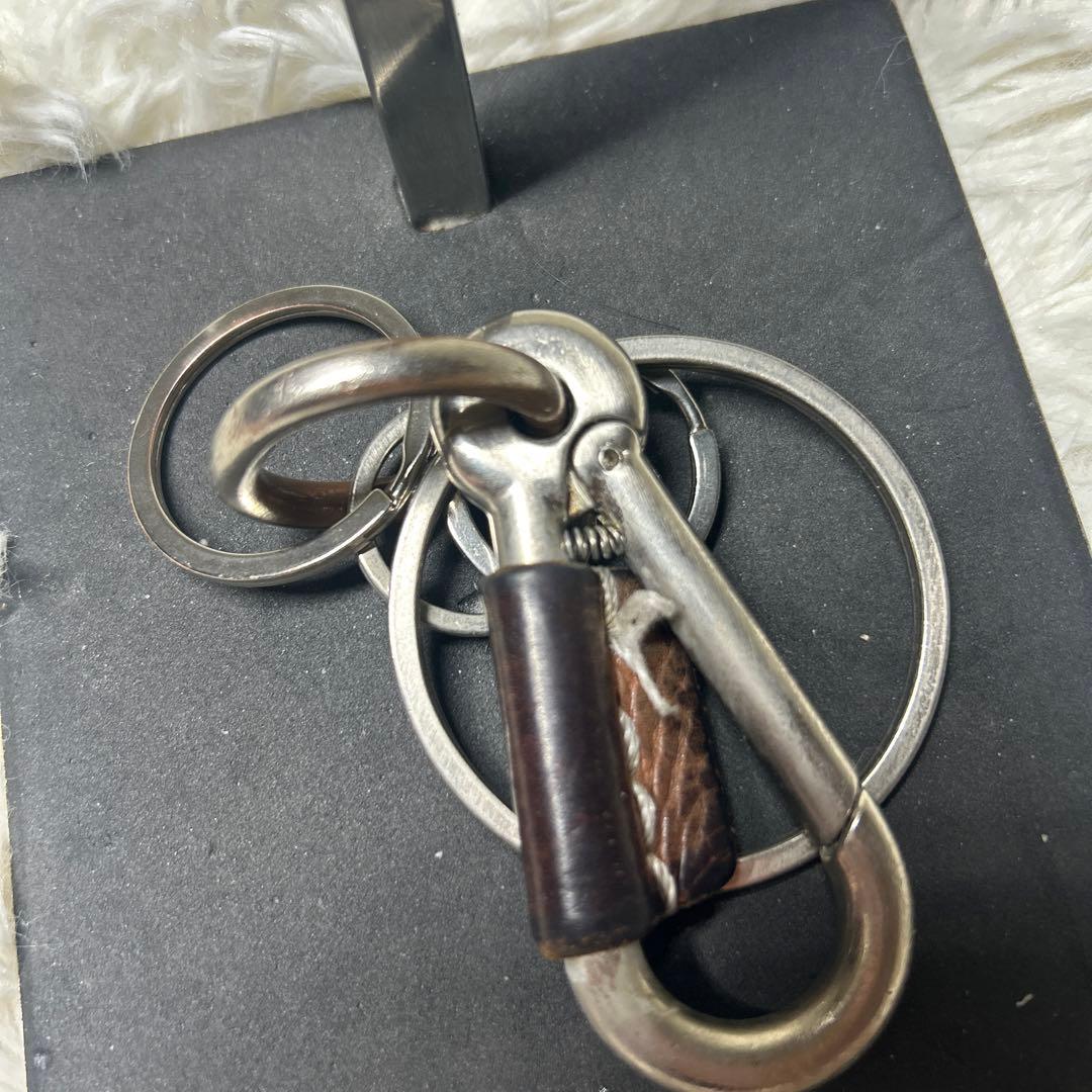 エンダースキーマ カラビナ キーリング レザー ナチュラル