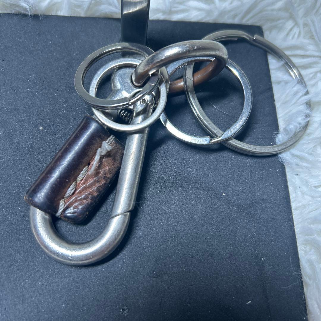 エンダースキーマ カラビナ キーリング レザー ナチュラル