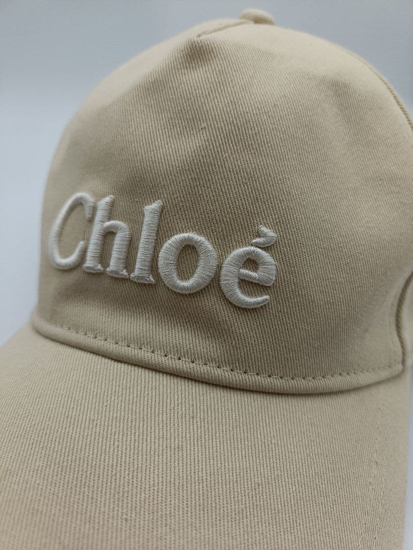 美品　Chloé kids クロエ ベージュ ベースボールキャップ　 58