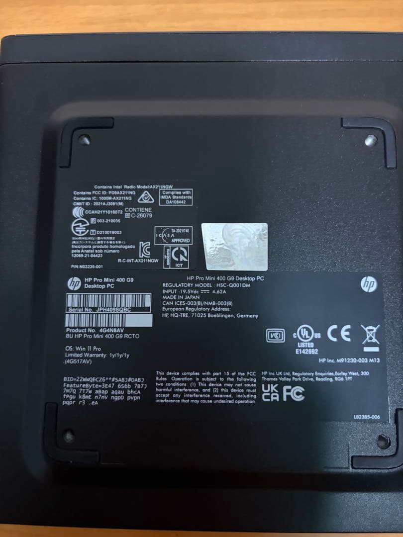 HP ProMini 400 G9 第12世代 i5-12600T デスクトップ