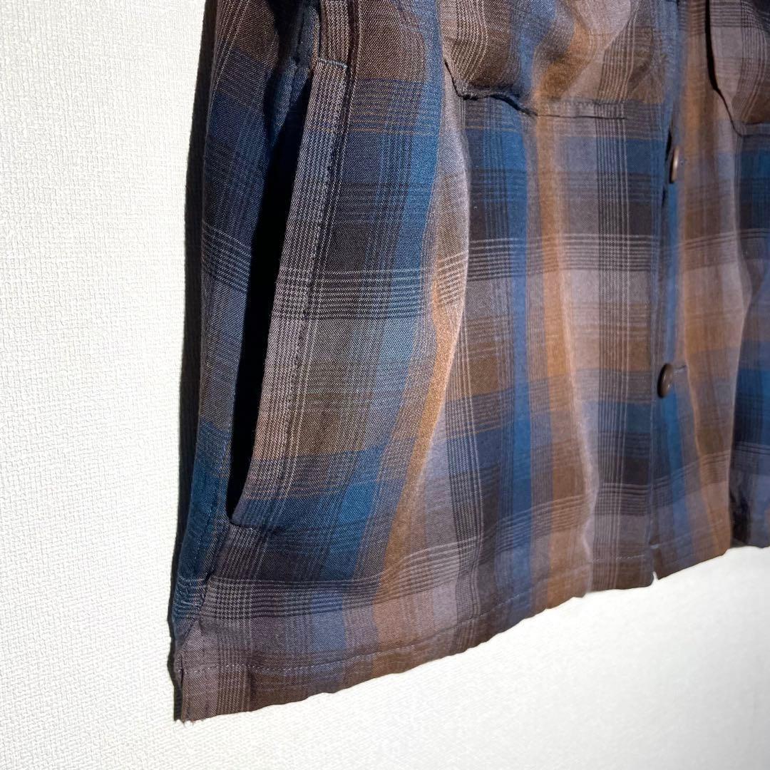 【美品/希少】ペンドルトン オンブレ シャツ ボード ダーク L相当