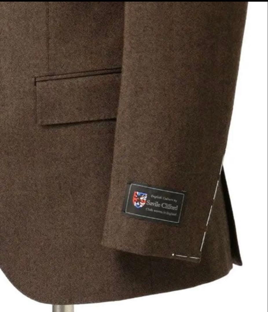 BEAMS F SAVILE CLIFFORD ヘリンボーン スーツ　46