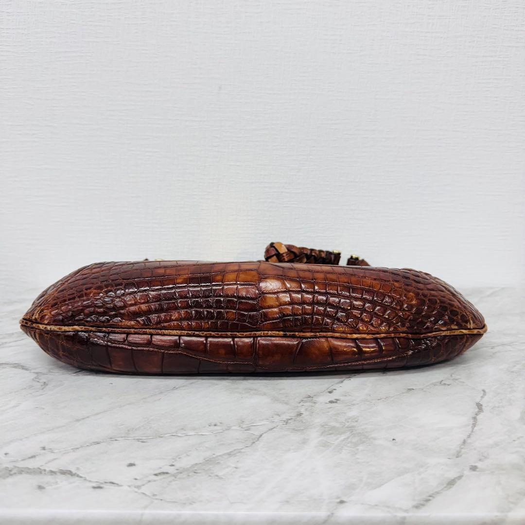 ✨GUCCI✨グッチ✨クロコダイル✨ブラウン✨ヴィンテージ✨ハンドバッグ✨