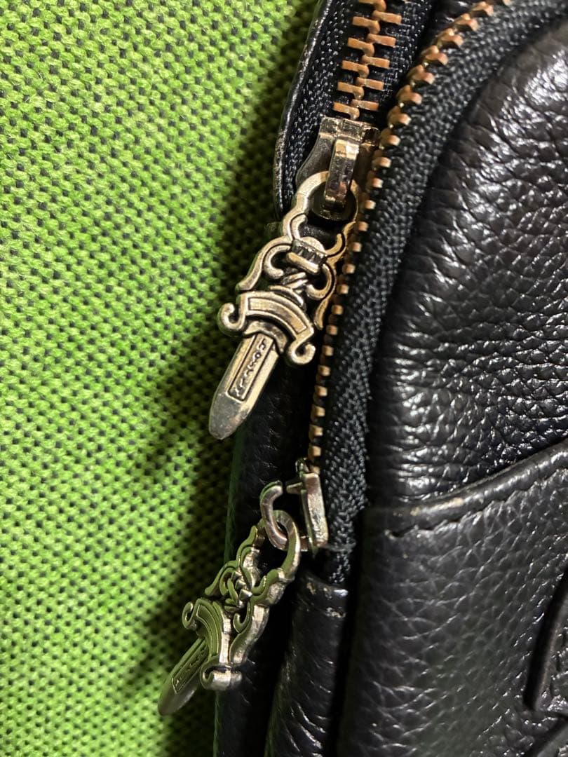 クロムハーツ レザー ショルダーバッグ　百合