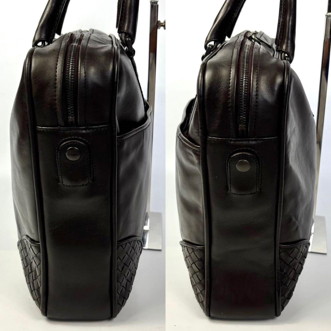 ボッテガヴェネタ　ビジネスバッグ　イントレチャート　レザー　ブラウン　A4可能