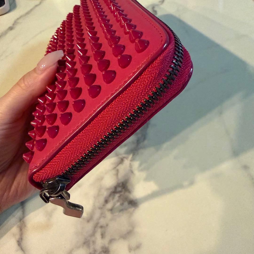 【美品】クリスチャンルブタン　パネトーネ　ロングウォレット　長財布　ピンク