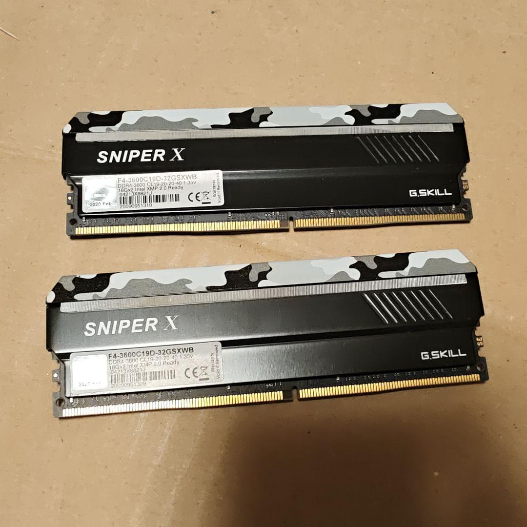 メモリー G.SKILL SNIPER X DDR4-3600 32GB (16GBx2)