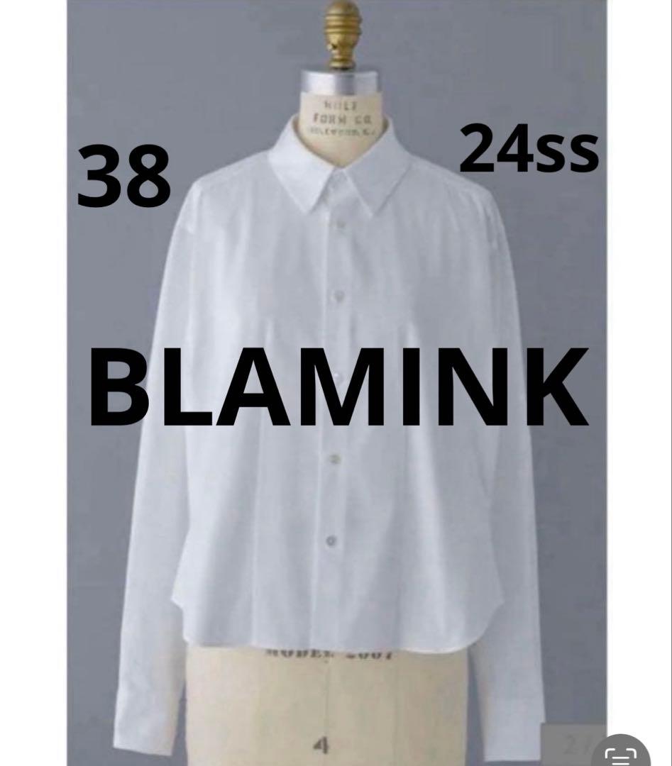 極美品 定価6.6万ブラミンク ブラウス シャツ 24SS ロゴ長袖 レギュラー