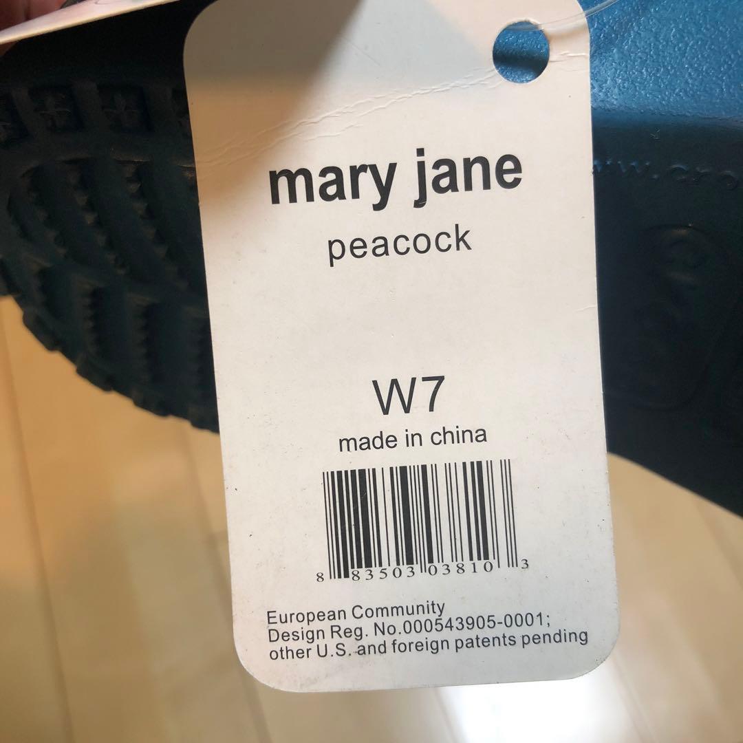 お値下げしました！クロックス　メリージェーンw7 ピーコック