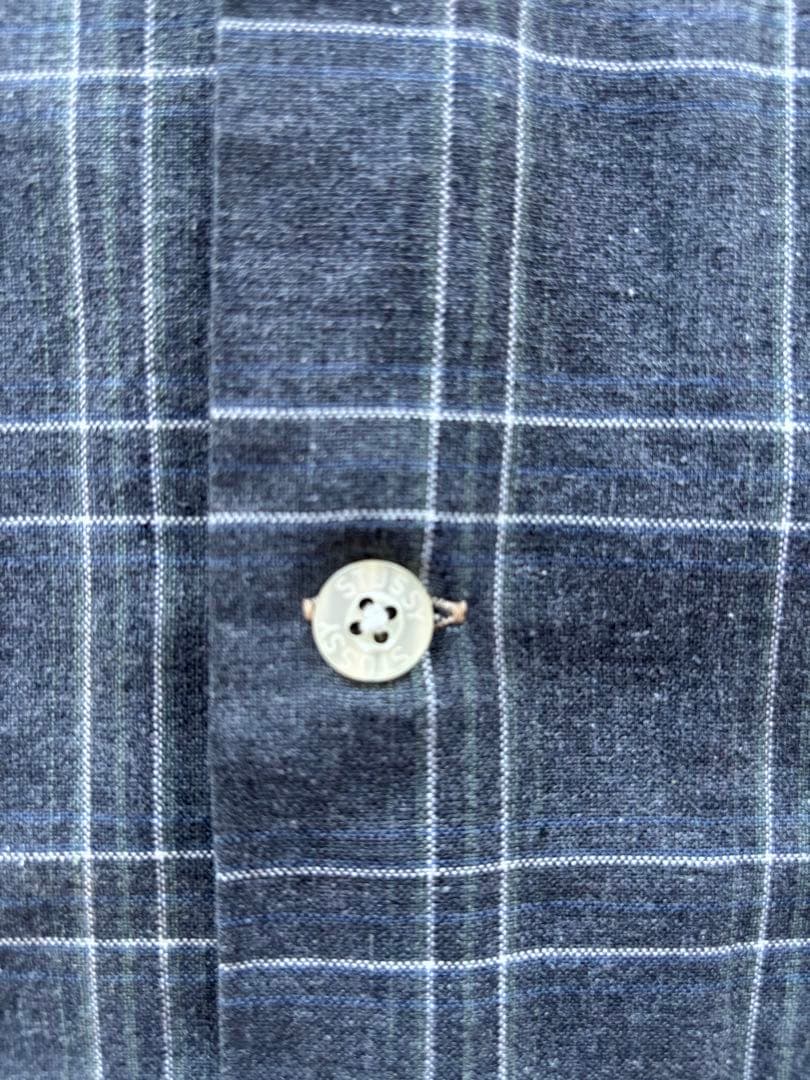 紺タグOLD STUSSY オープンカラー　シャツ