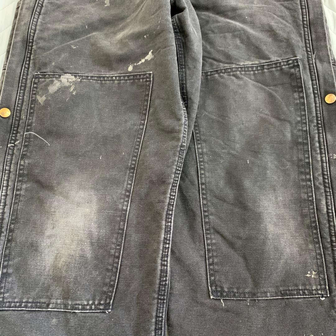 90s USA製　カーハート オーバーオール ブラック　キルティング