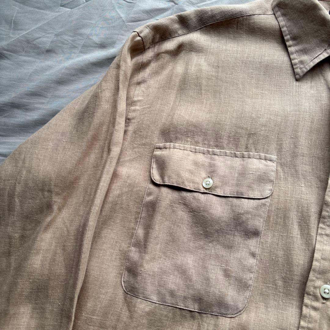 【90s】Ralph Lauren リネン サファリシャツ ワーク