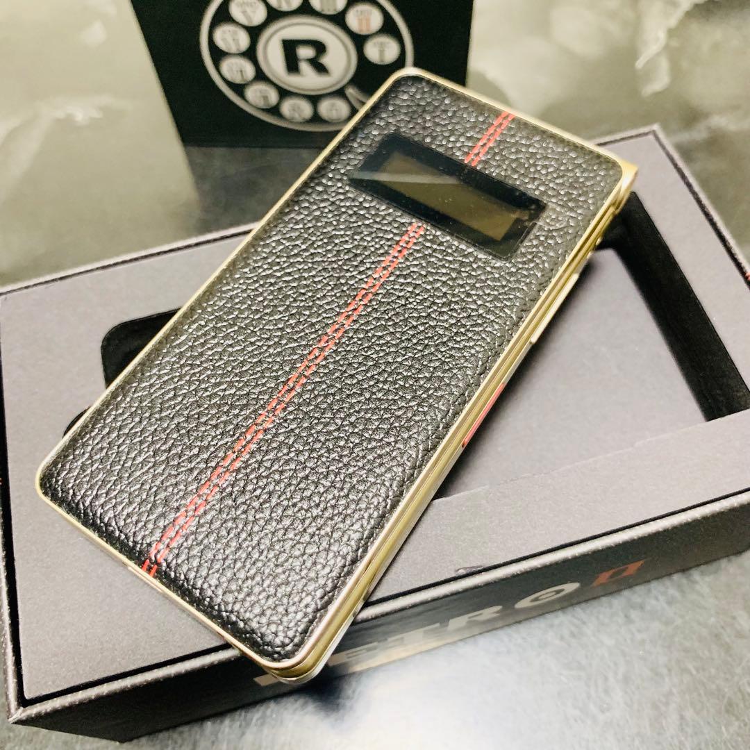 Mode1 ガラケー 型 SIMフリー RetroII レザー調 ブラック