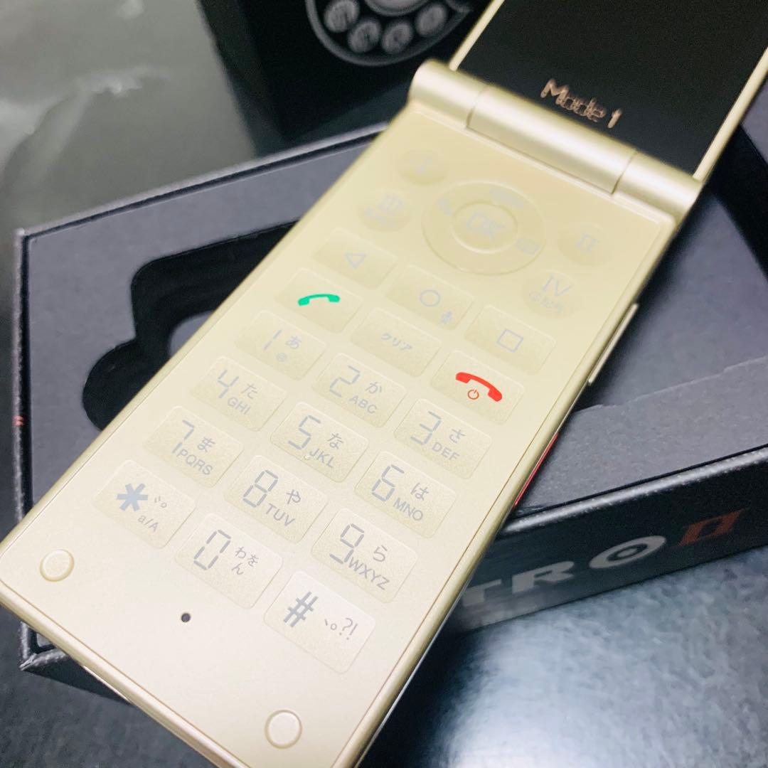 Mode1 ガラケー 型 SIMフリー RetroII レザー調 ブラック