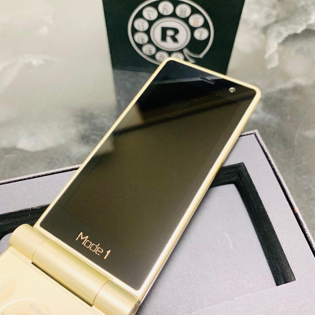 Mode1 ガラケー 型 SIMフリー RetroII レザー調 ブラック