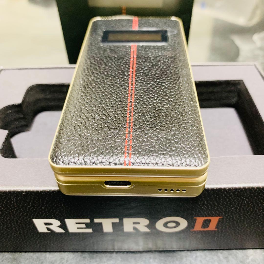 Mode1 ガラケー 型 SIMフリー RetroII レザー調 ブラック