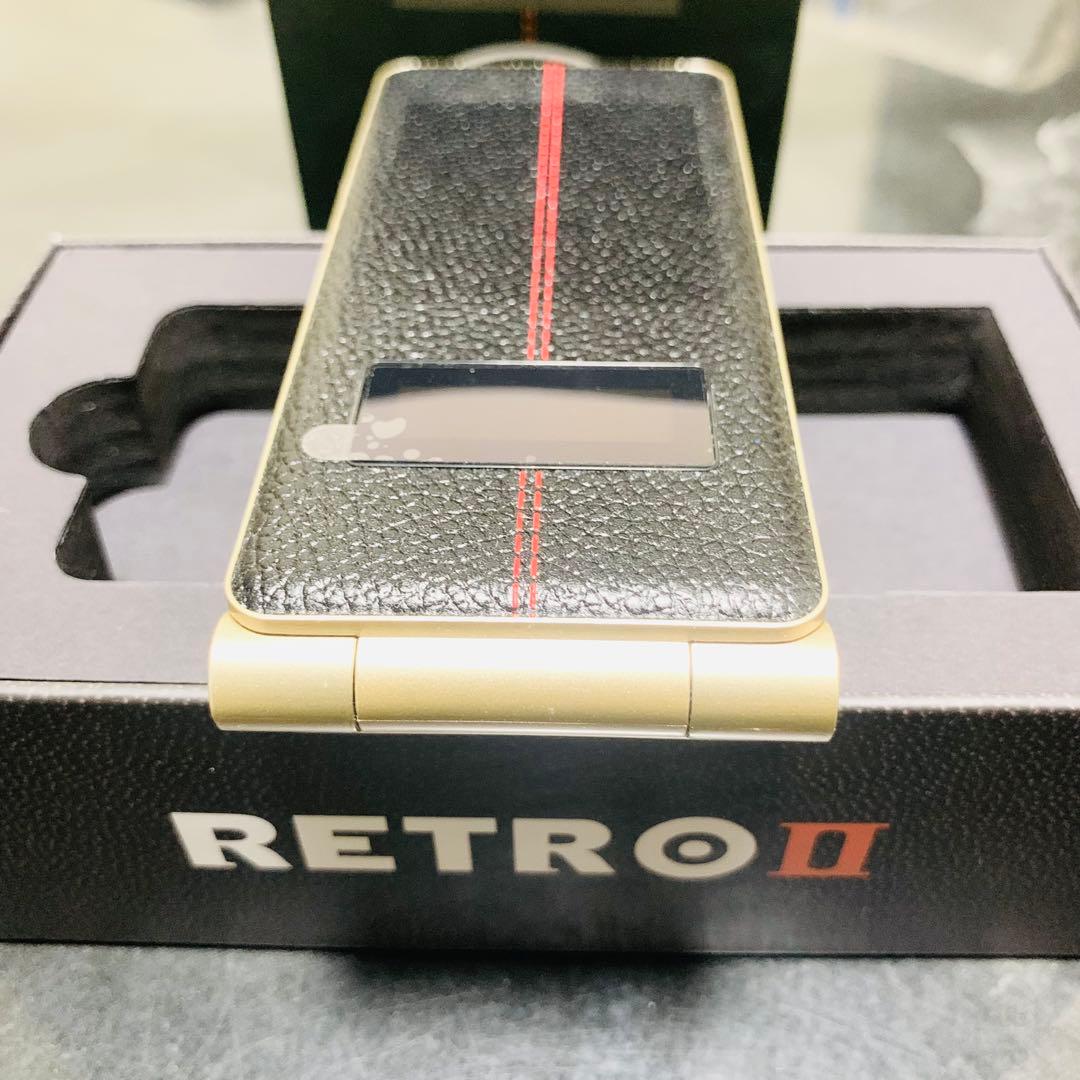 Mode1 ガラケー 型 SIMフリー RetroII レザー調 ブラック