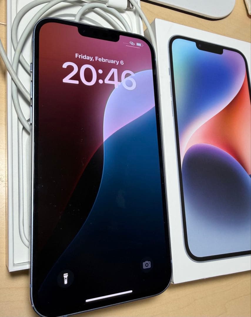 iPhone 14plusブルー 128GB simフリ