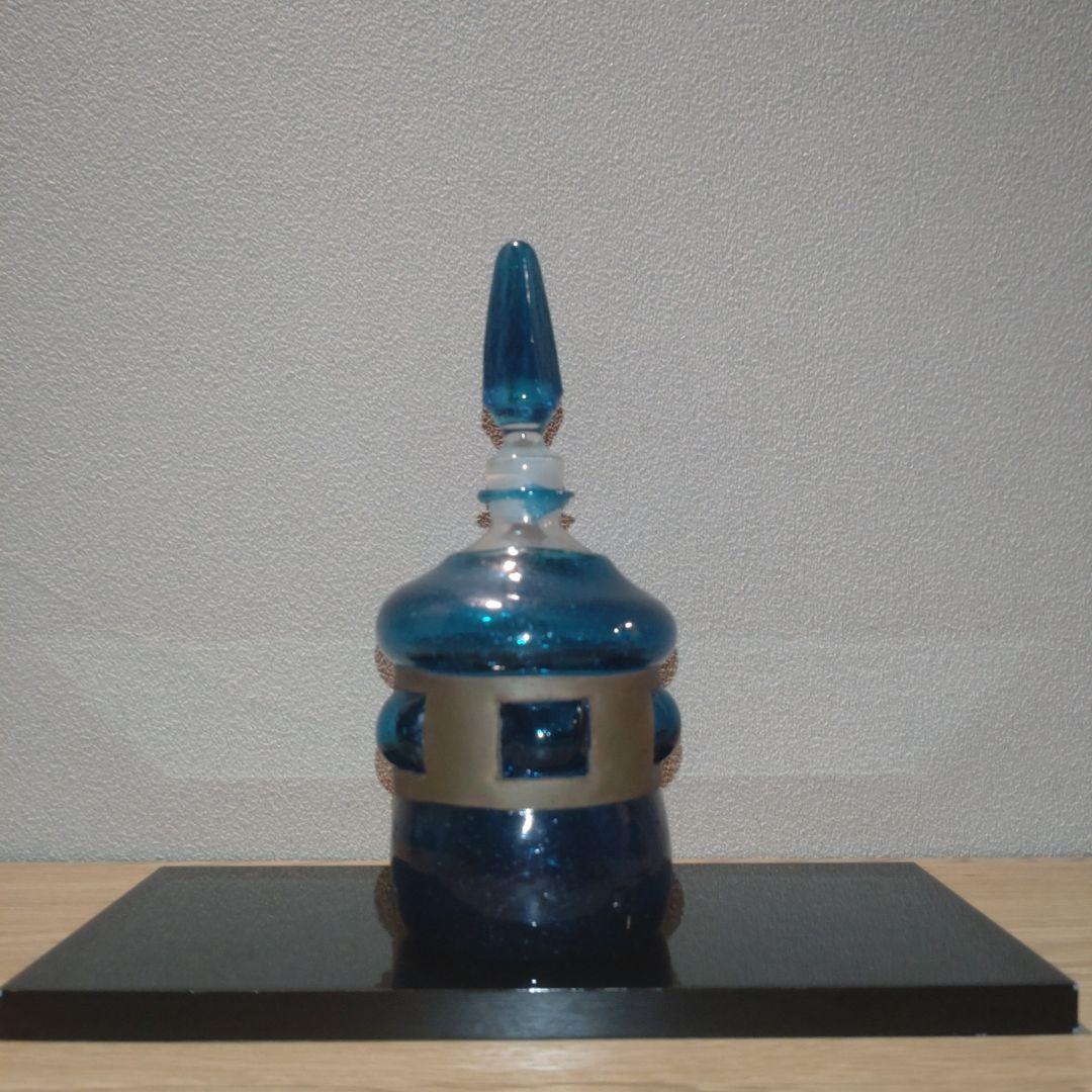 希少・秀逸品!! 小谷ブルー・銅巻き瓶　小谷眞三作品（倉敷ガラス）