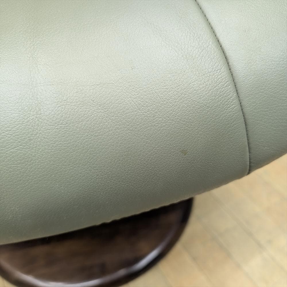 カリモク　本革　オットマン　スツール　腰掛け　ソファ　一人掛け　1P　リビング