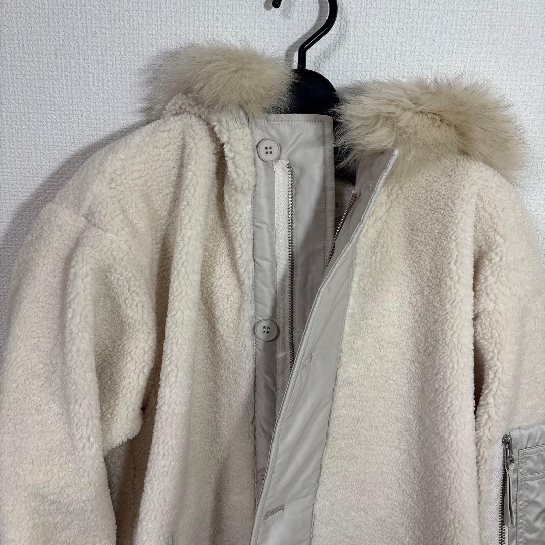 LASUD ボアコート　アイボリー　未使用品サイズ9号　定価34000円タグ無し