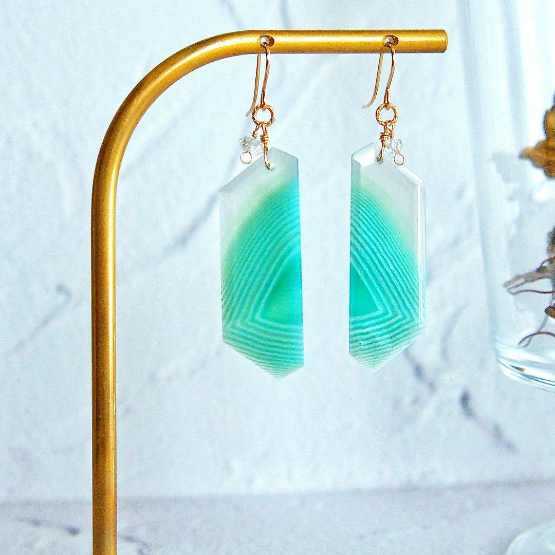 Kaya様　グリーンバンデッドオニキス　チャーム　14kgf　他4点