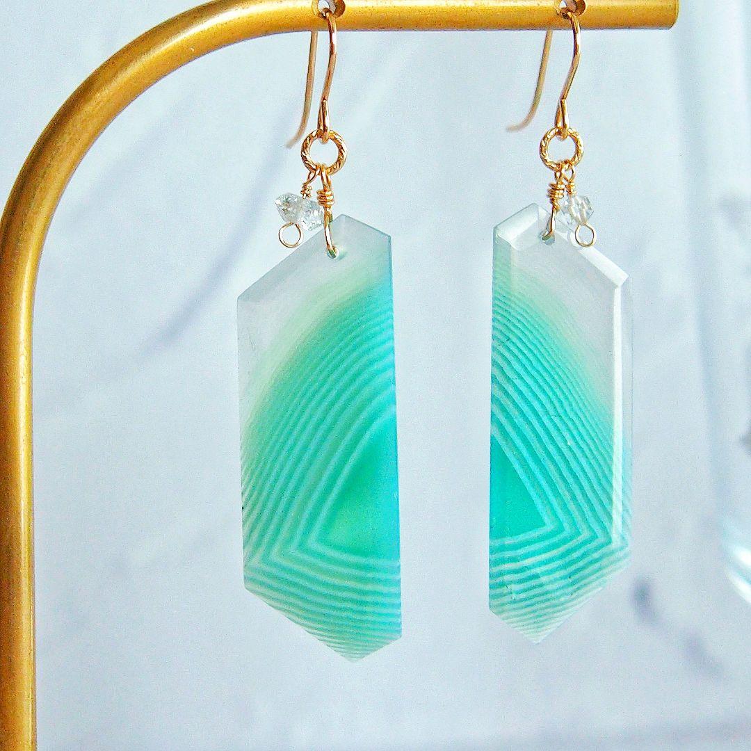 Kaya様　グリーンバンデッドオニキス　チャーム　14kgf　他4点