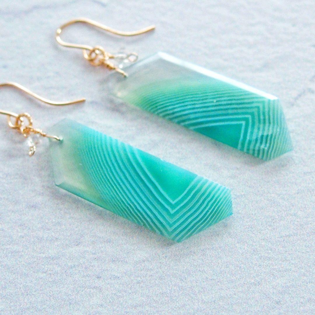 Kaya様　グリーンバンデッドオニキス　チャーム　14kgf　他4点