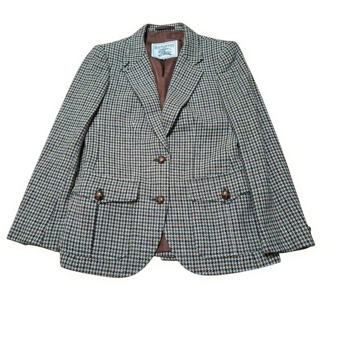 BURBERRYS　セットアップ　千鳥柄　Sサイズ　ブラウン　スカートスーツ