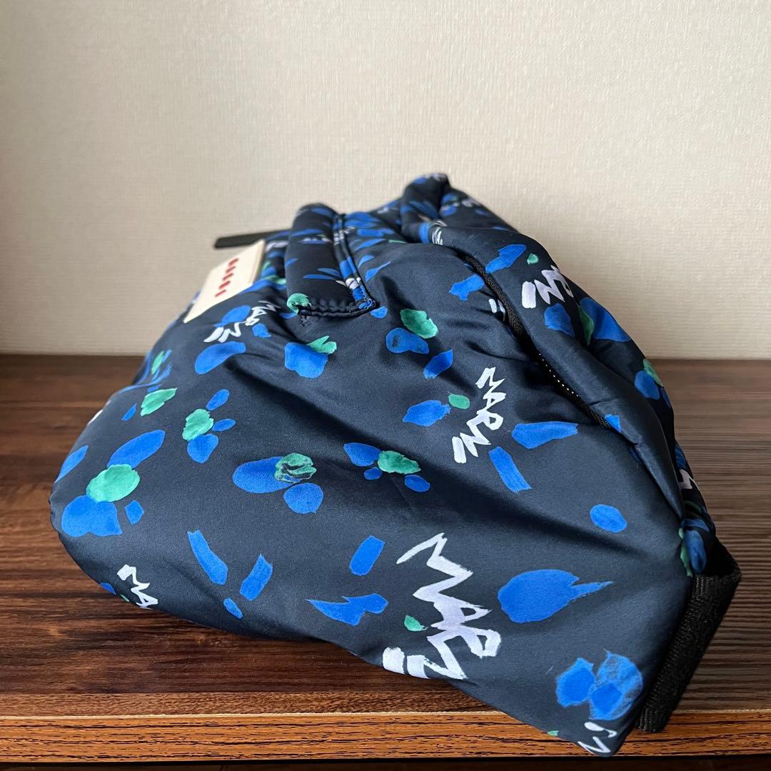【美品！！】MARNIマルニ ボディバッグ ナイロン ブルー フラワー 花柄