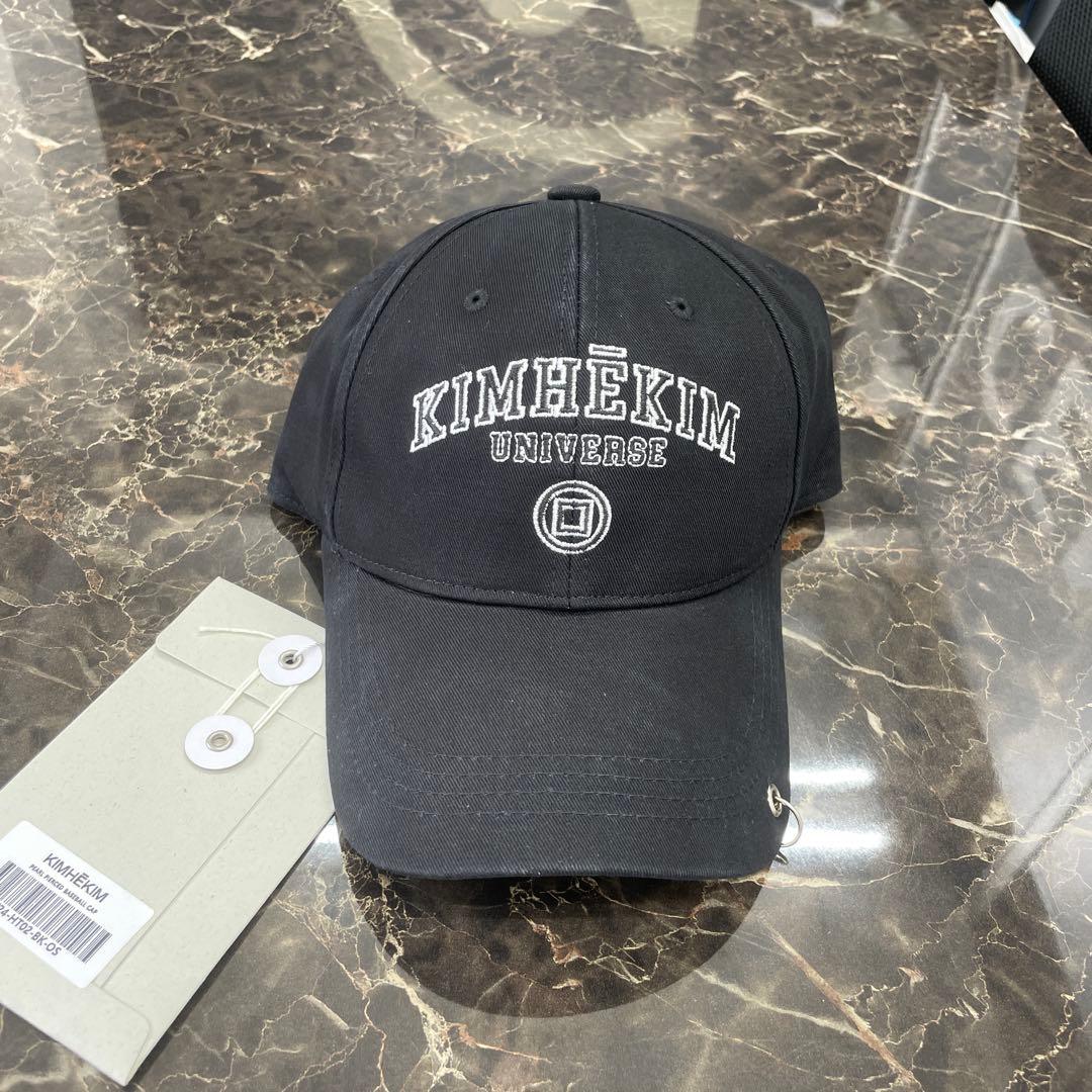 KIMHĒKIM キャップ パールピアス付き ブラック 新品　韓国限定