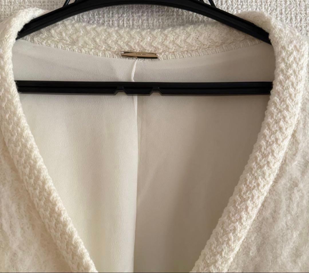 美品　snidel ファーライクミドルニットジャケット