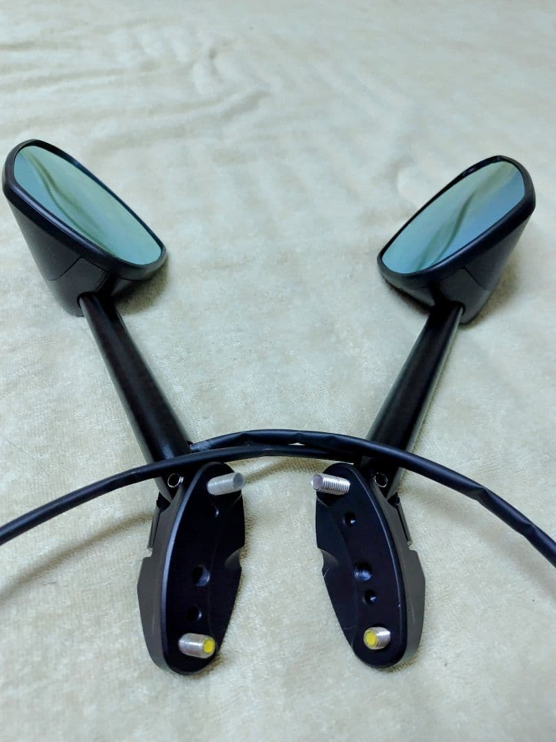 【k-y品】KAWASAKI ZX10R用ウインカー内蔵ミラー