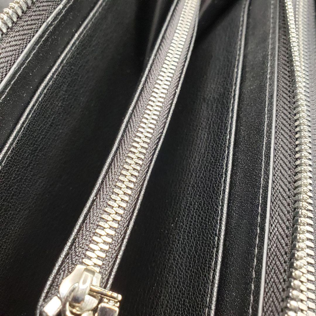 【新品未使用】シャムワニ革　長財布　人気のダブルファスナー