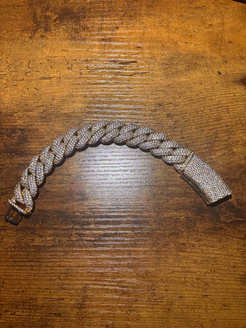 badhop ving着用　最高級ジルコニア使用 キューバンチェーンブレスレット