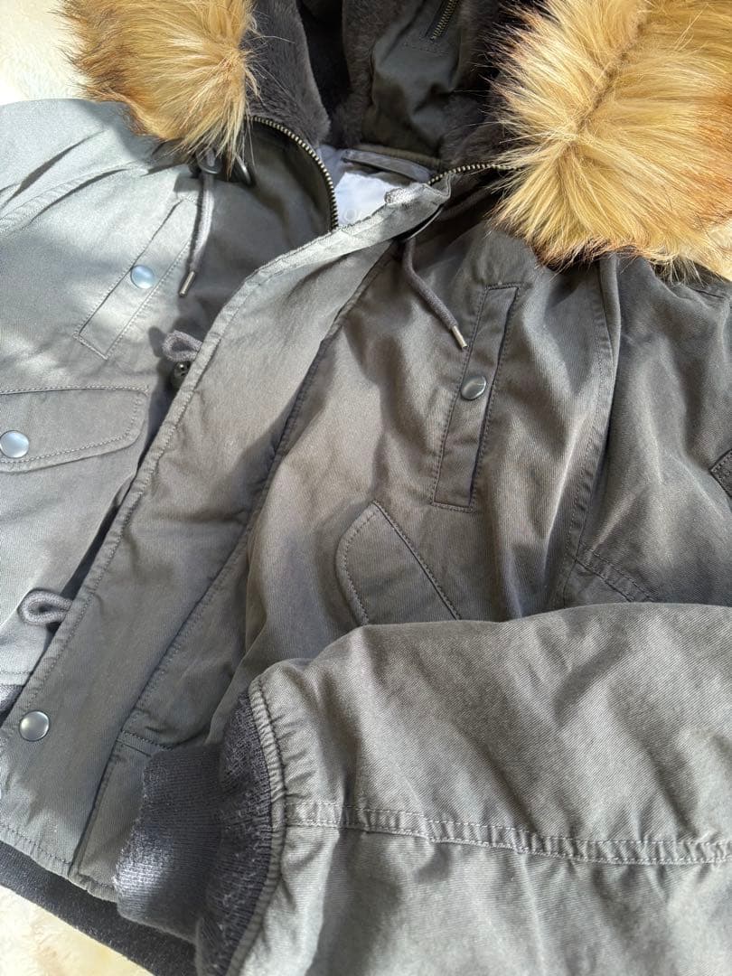 ジャケット・アウター MOUSSY SHORT N2B(L/BLK)