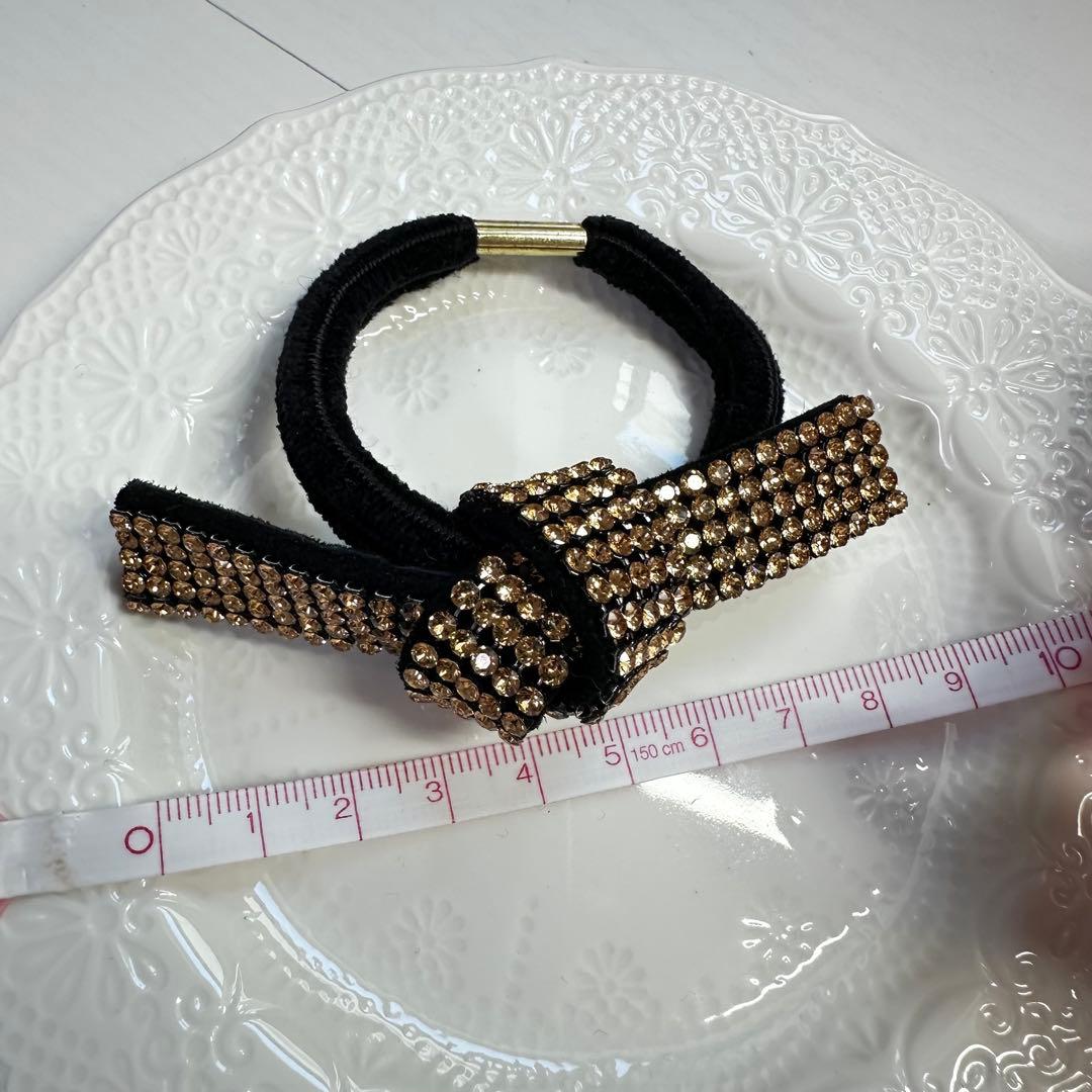 acca ドレスポニー　ヘアゴム ゴールド