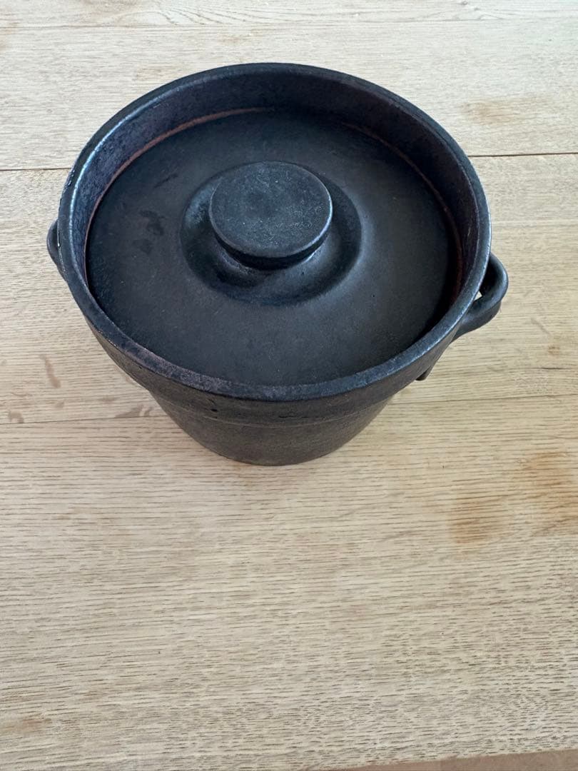 土鍋　陶芸作家♪石渡磨美 黒錆　炊飯2合
