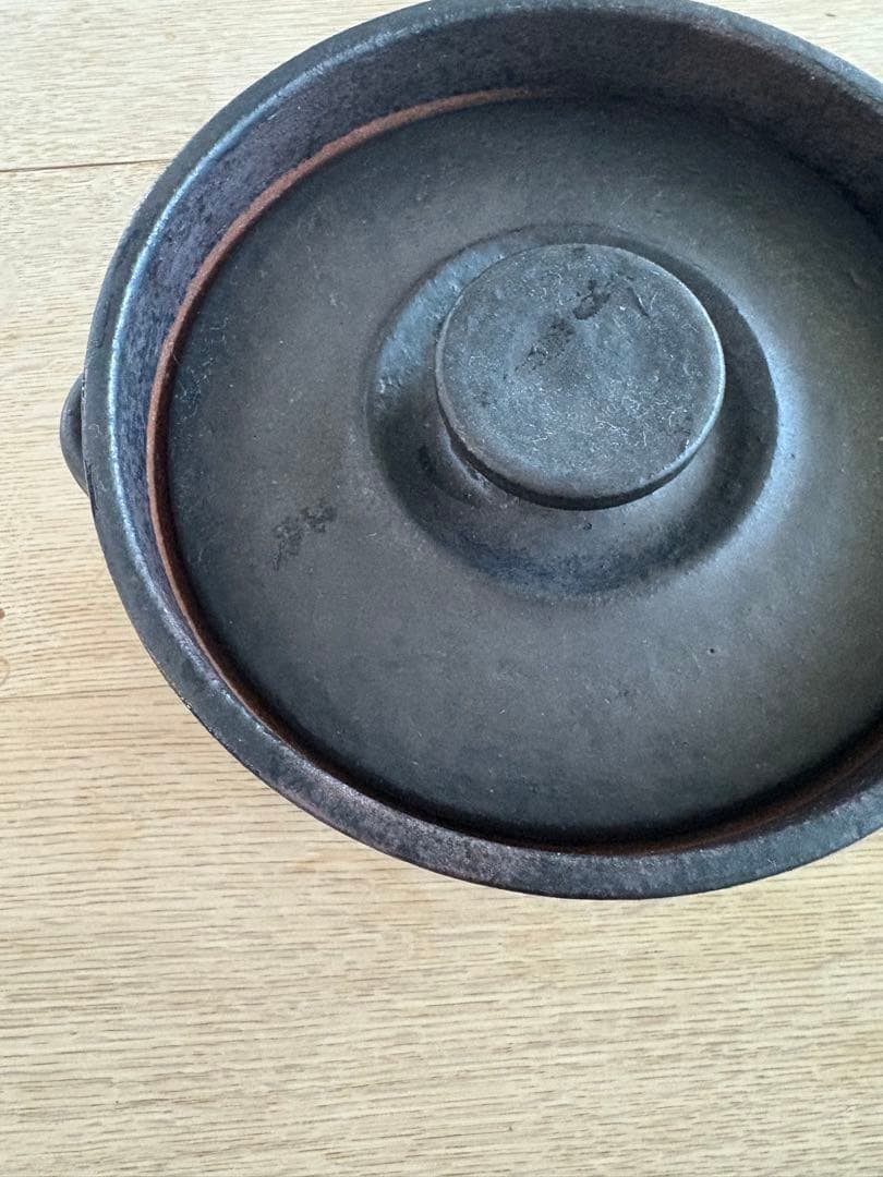 土鍋　陶芸作家♪石渡磨美 黒錆　炊飯2合
