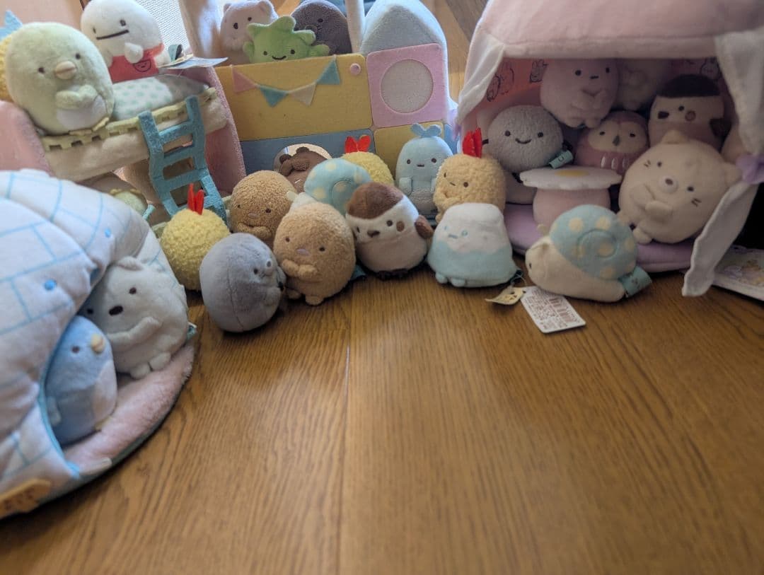 すみっコぐらし 大量まとめ売り！ てのりぬいぐるみ＆豪華ハウス4種セット