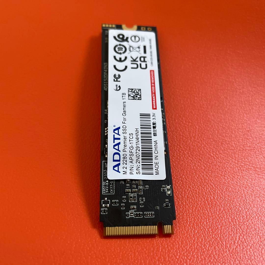 ADATA ゲーミングSSD 1TB Gen4 PS5確認済