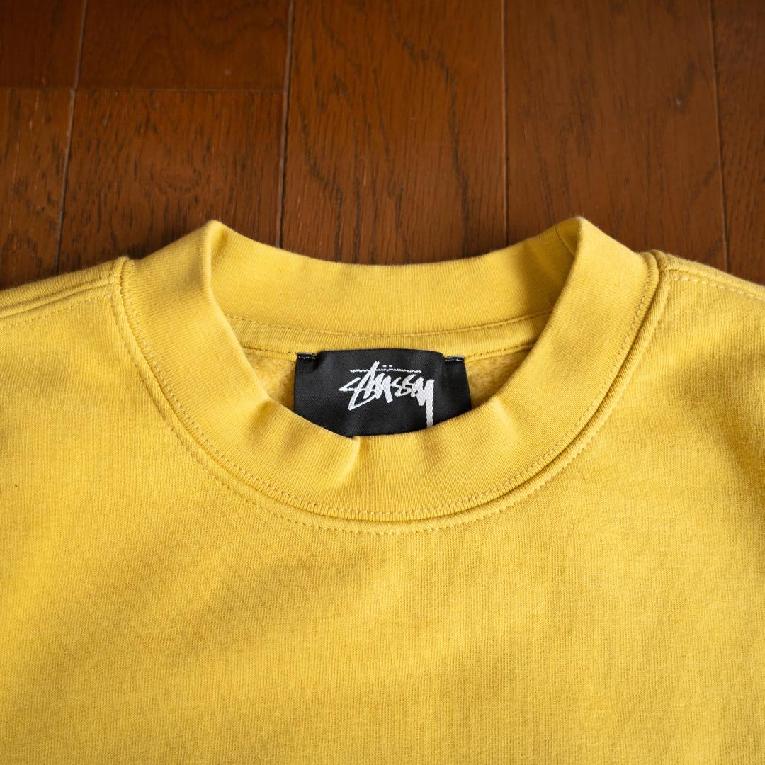 stussy 両目ロゴ　イエロー　トレーナー
