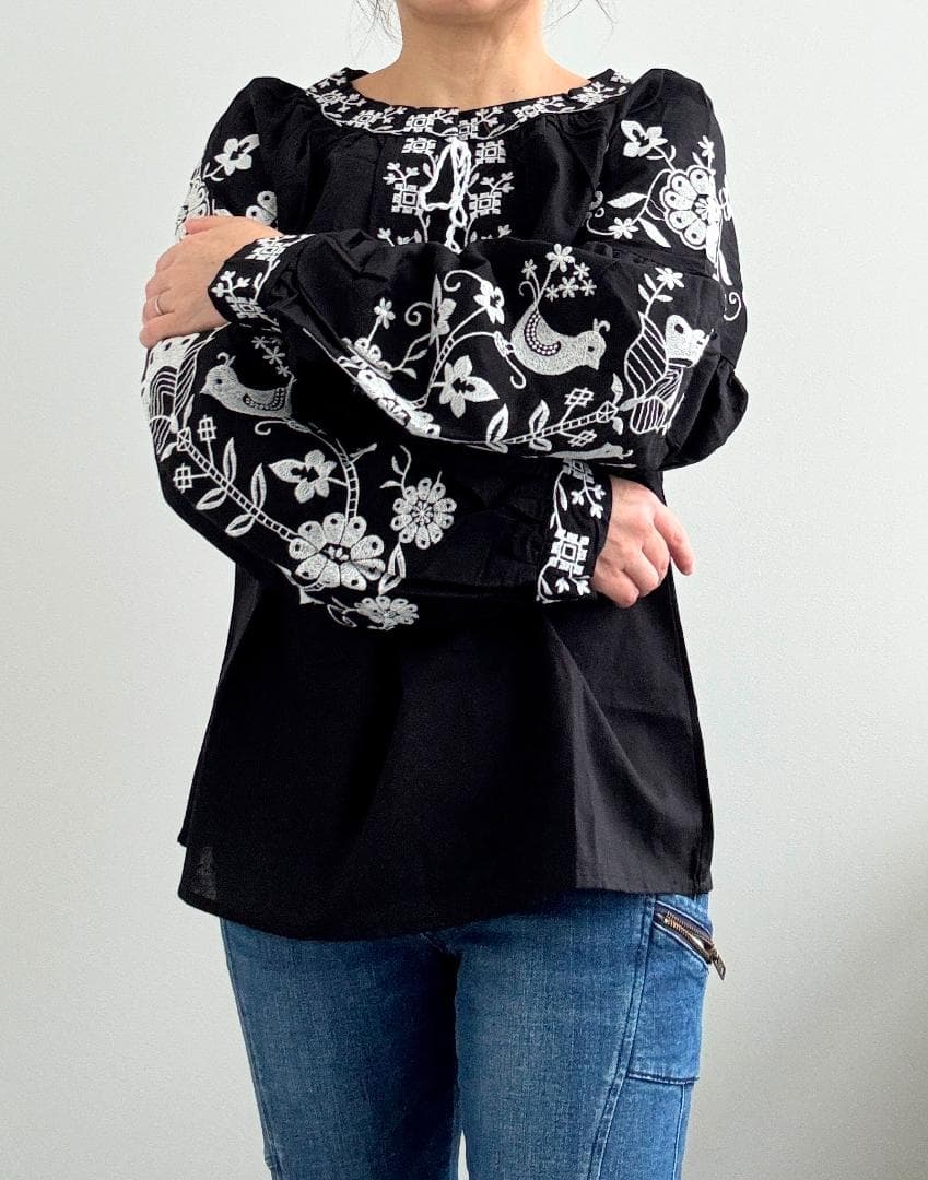 刺繍 ルーマニア 民族衣装 トップス ヴィシヴァンカ 刺繍ブラウス