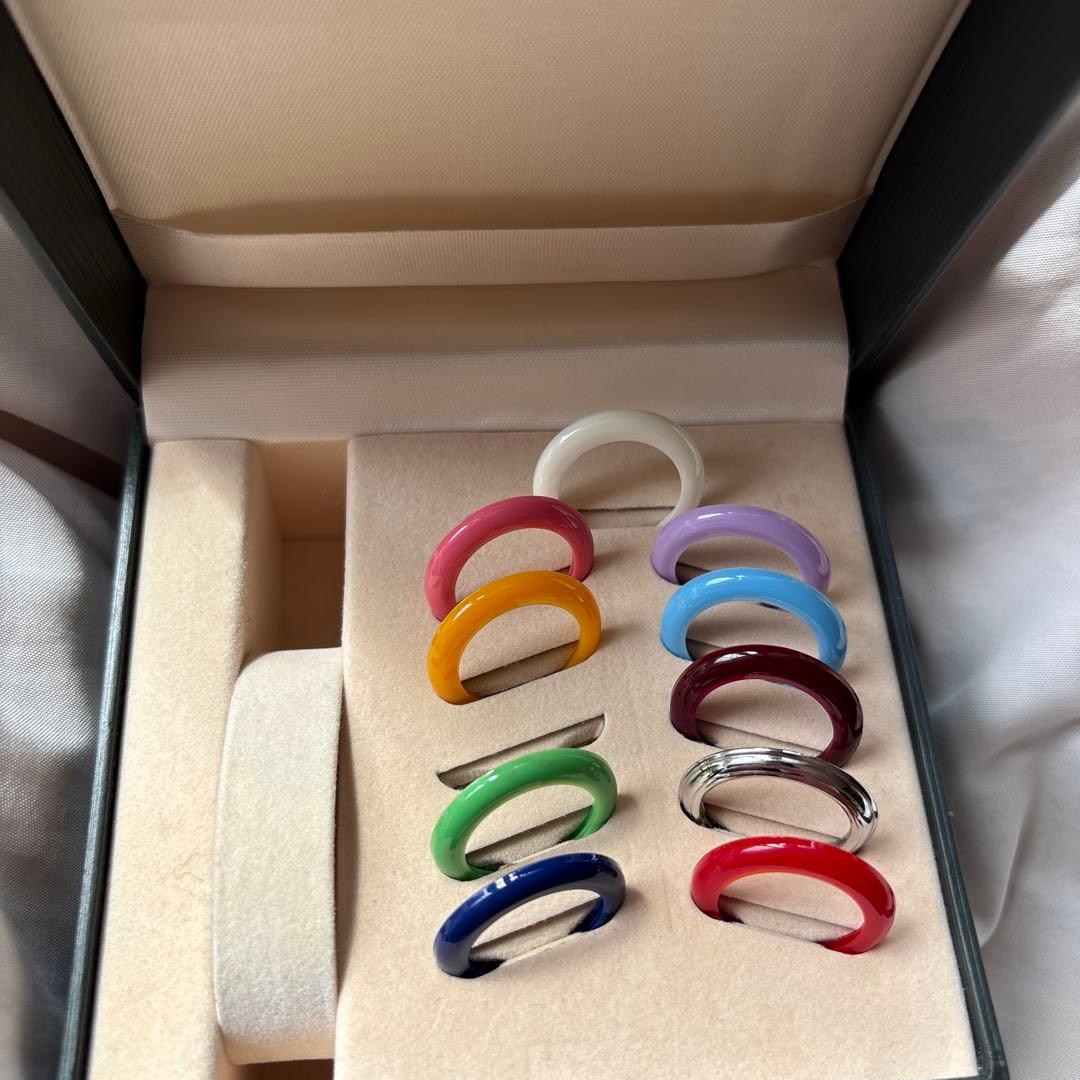 GUCCI エナメルリングセット 多色