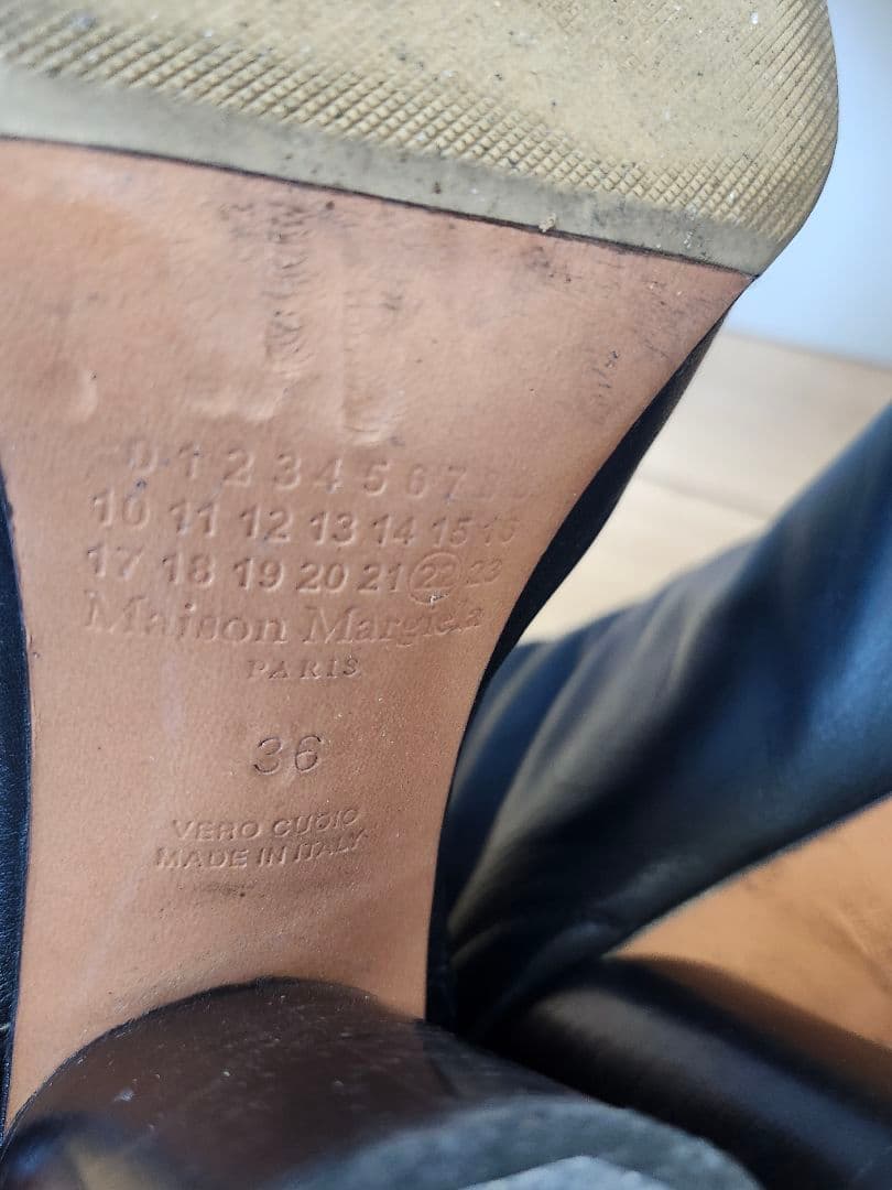 マルジェラ足袋ブーツ　36 ブラック　店舗購入品