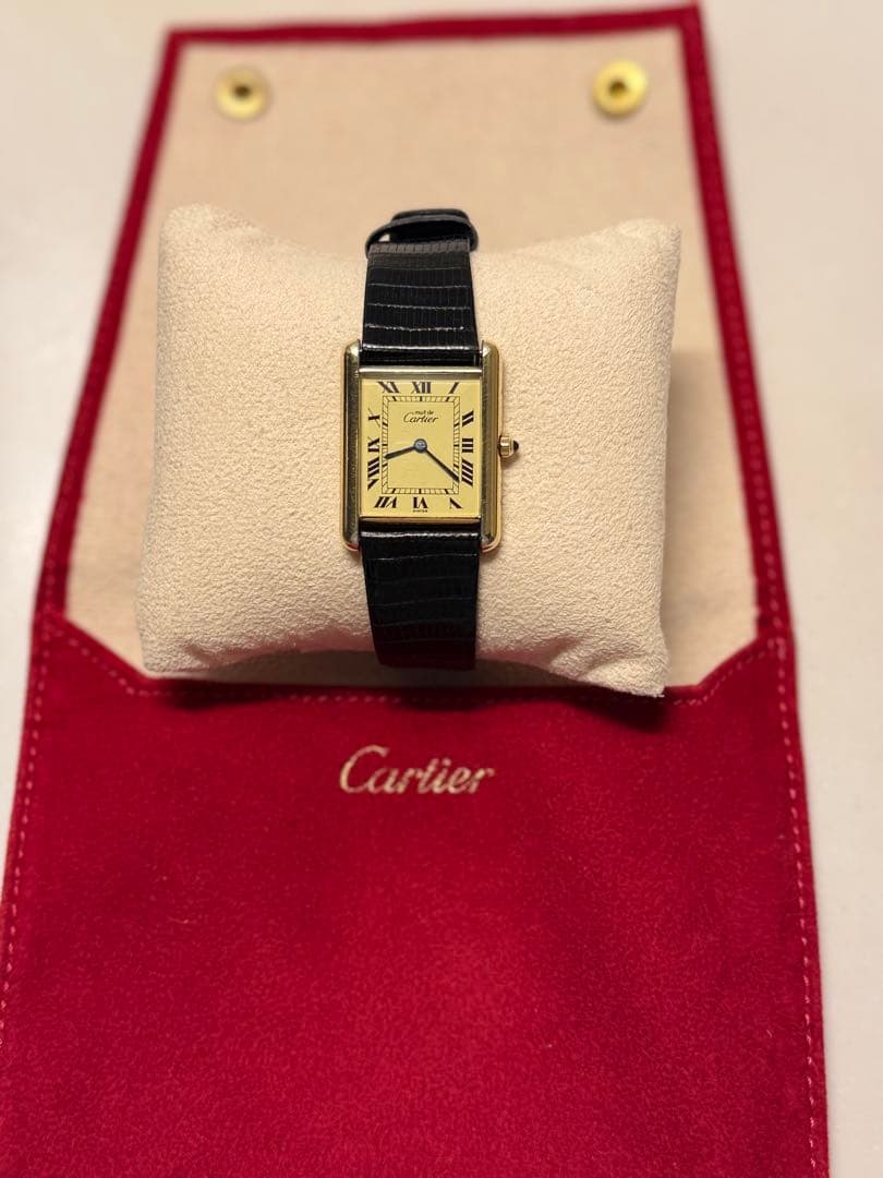 Cartier レクタングル 時計 ゴールド